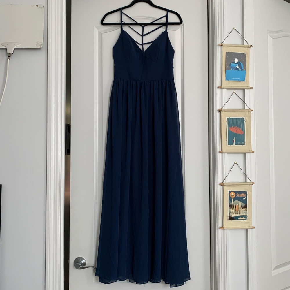 Navy Blue Maxi Bridesmaid dress US size 6